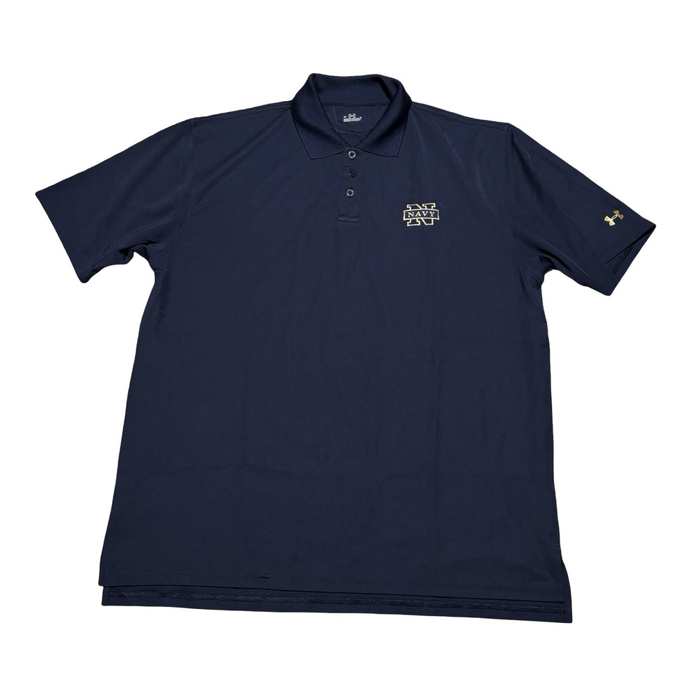 Under Armour x Naval Academy NAVY Activewear Polo Shirt Navy Size Large